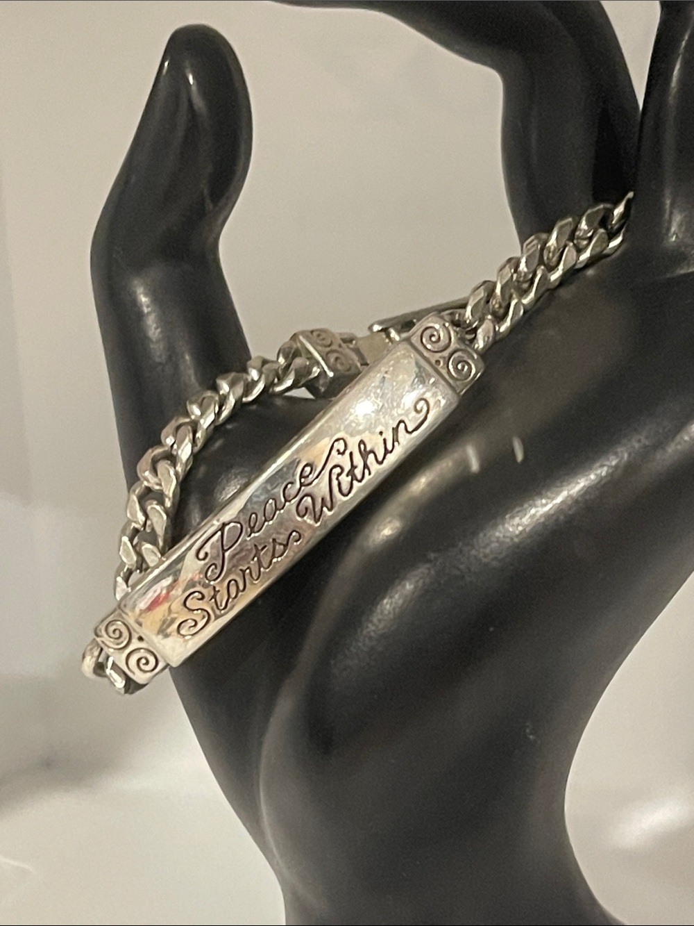 Brighton "Peace starts within" ID bracelet